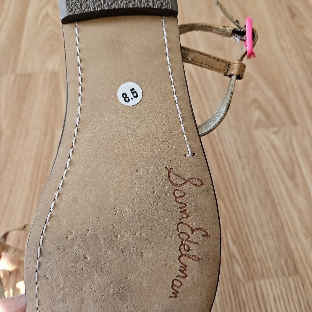 Sam Edelman GIGI Pink Gladiator Style T-Strap Thong Sandals Women's Size 8.5 - Picture 8 of 8